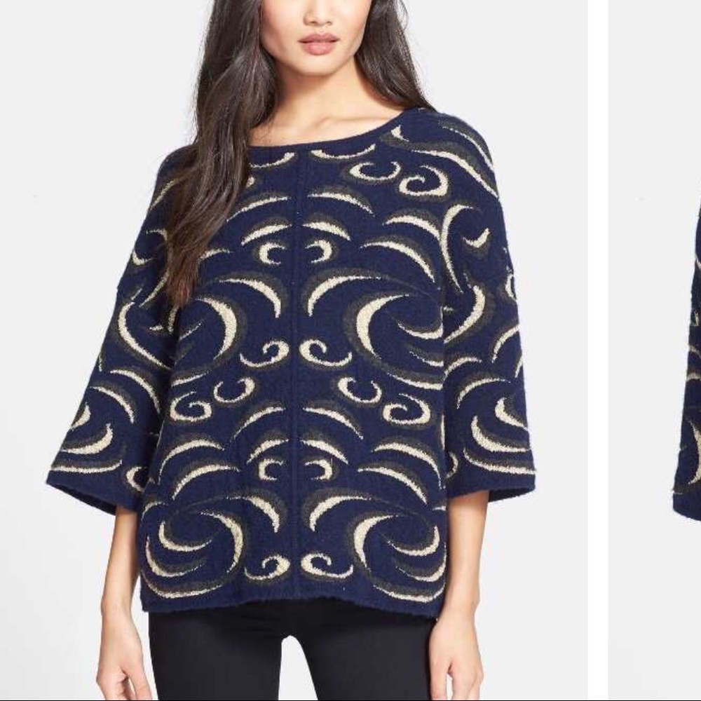 DVF Katarina Metallic Knit Pullover