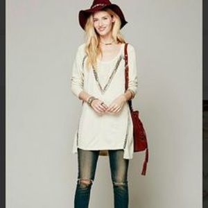 Free People Beaded Tunic Top