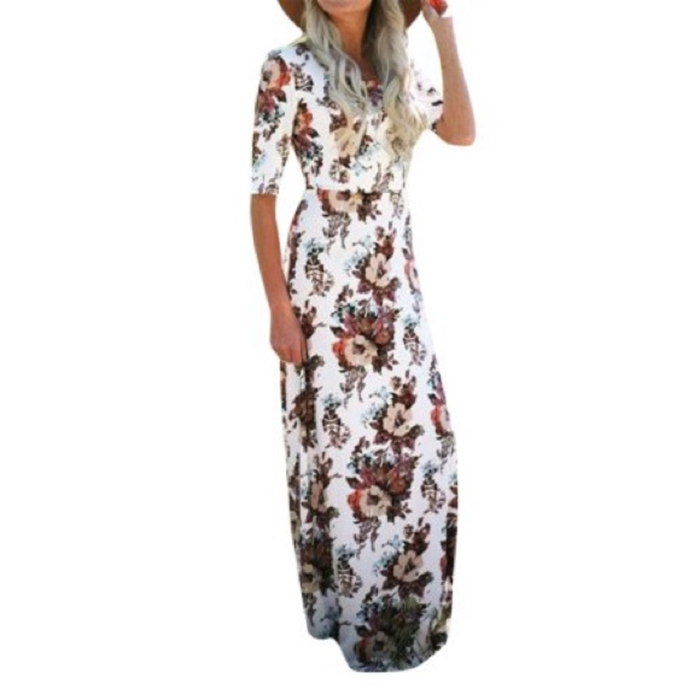 🌺HOST PICK🌺 Women's 3/4 Sleeve Floral Maxi Dress