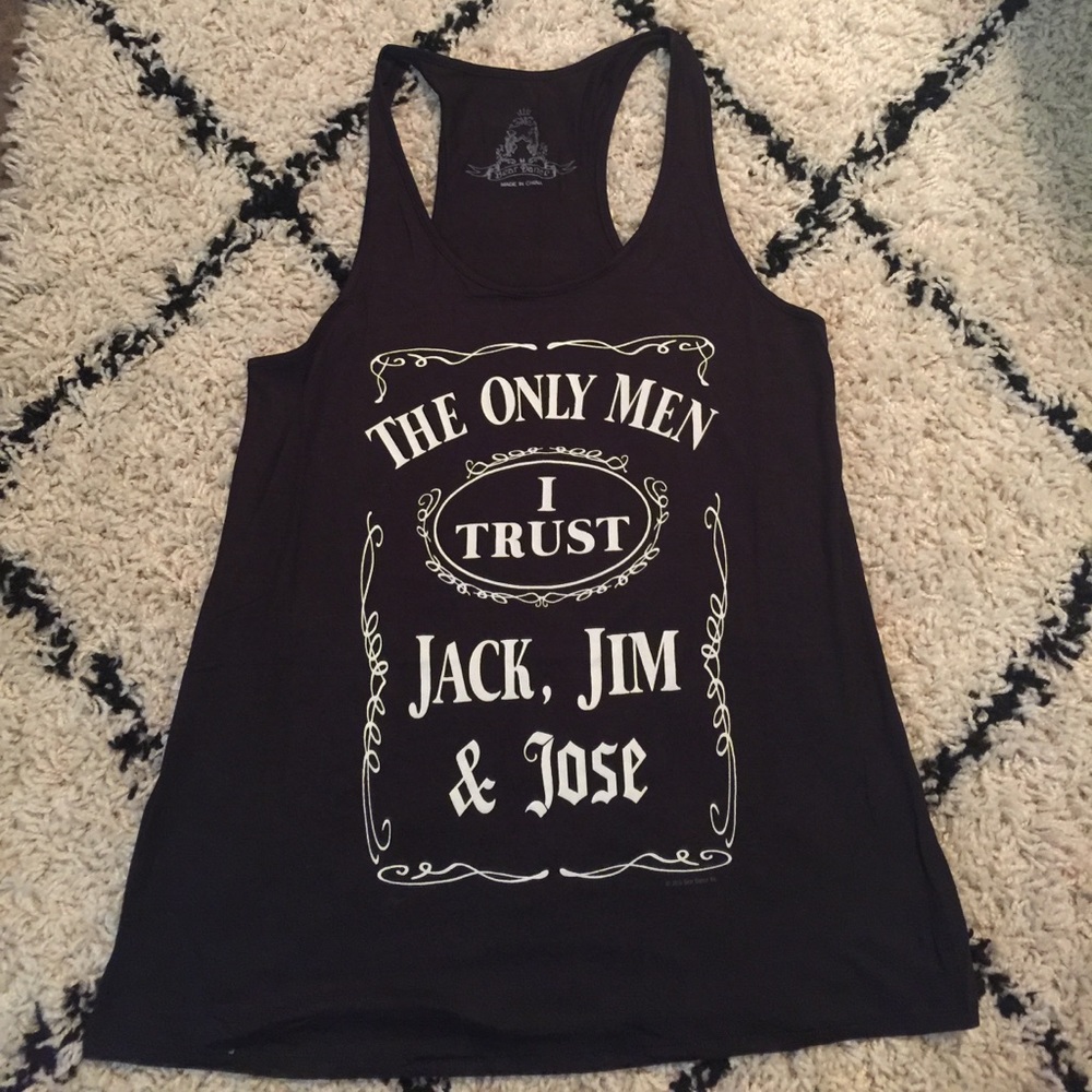 🚫SOLD Racerback tank top only men I trust graphic