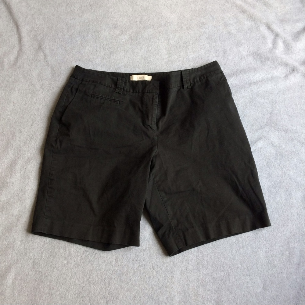 LOFT BLACK MOM SHORTS High Waisted A8