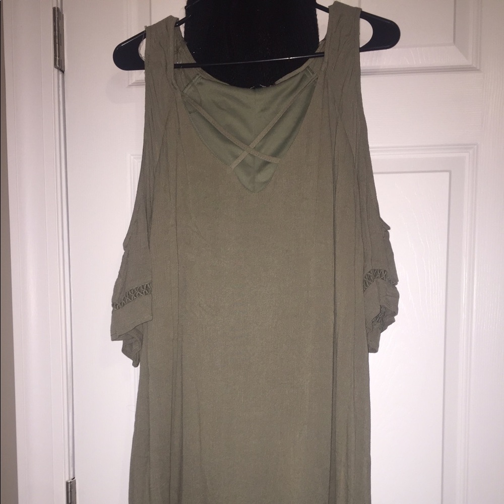 Plus Size Cold Shoulder Dress