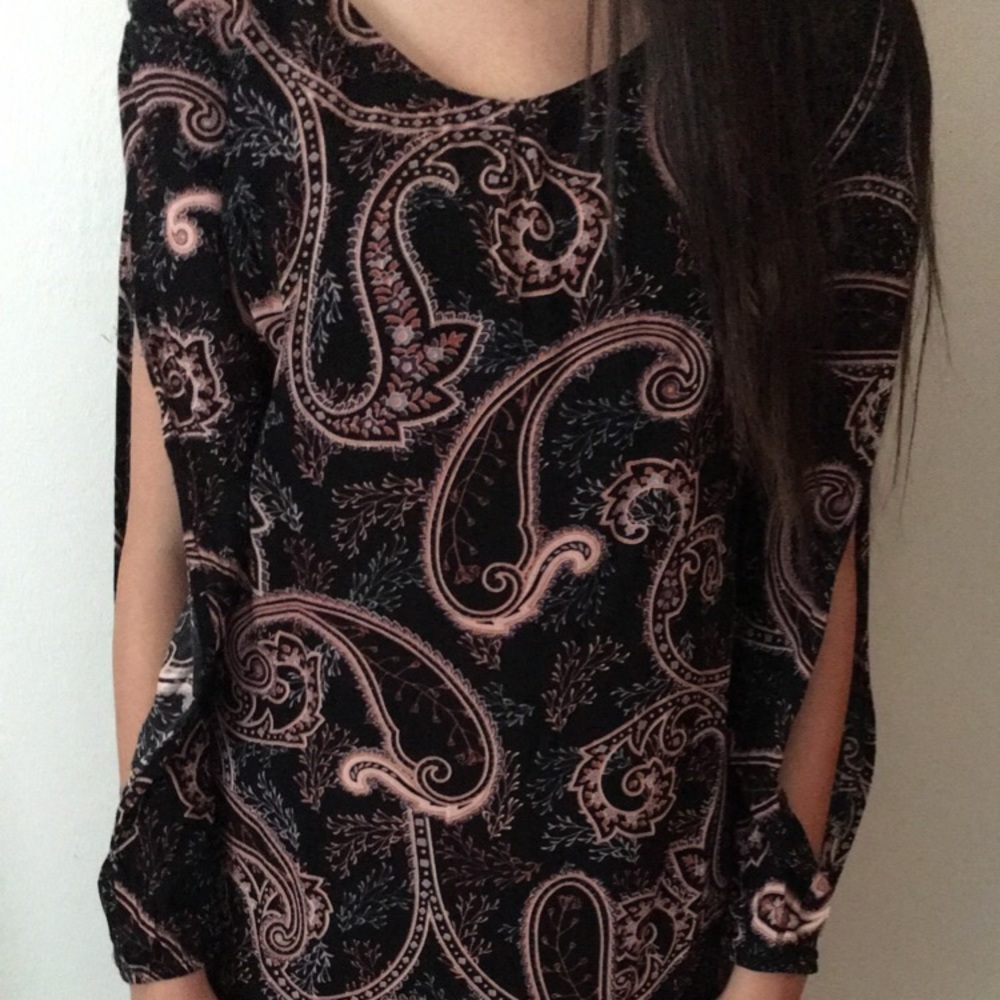 Black paisley dress