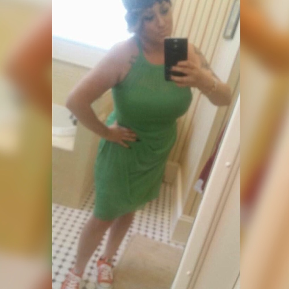 Green bridesmaid dress