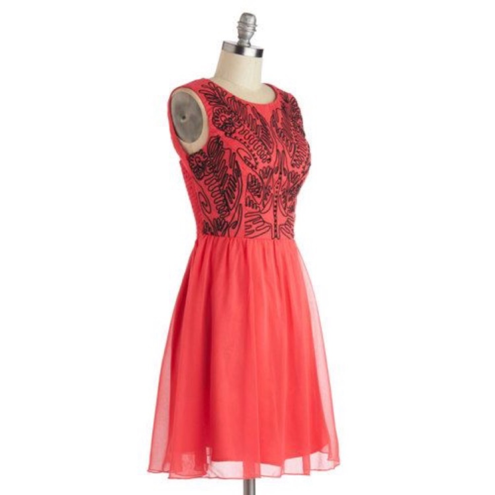 ModCloth black and reddish dress