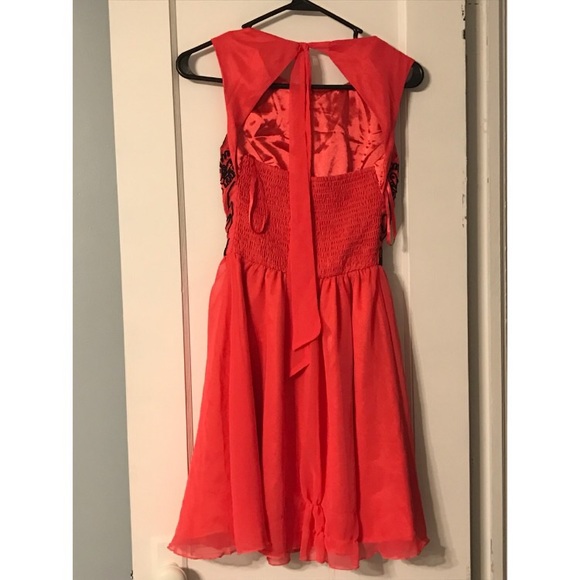 ModCloth black and reddish dress - Picture 2 of 3