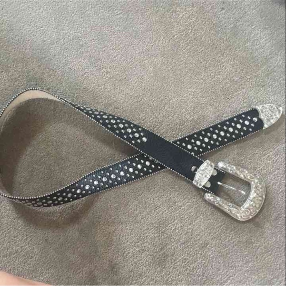 Genuine Black Leather Fashion Belt