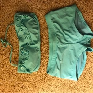 Baby blue 2 piece bathing suit
