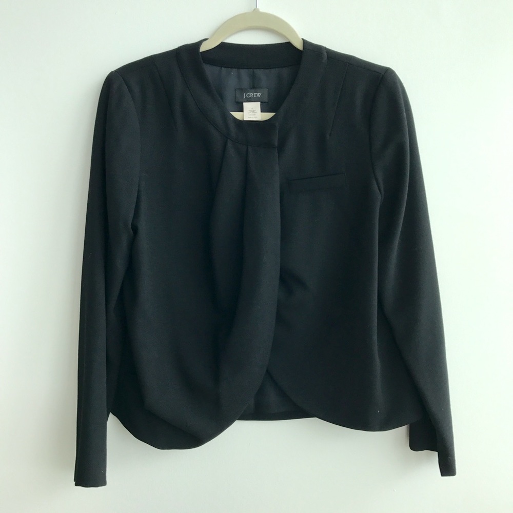 J Crew cropped black blazer size 4!