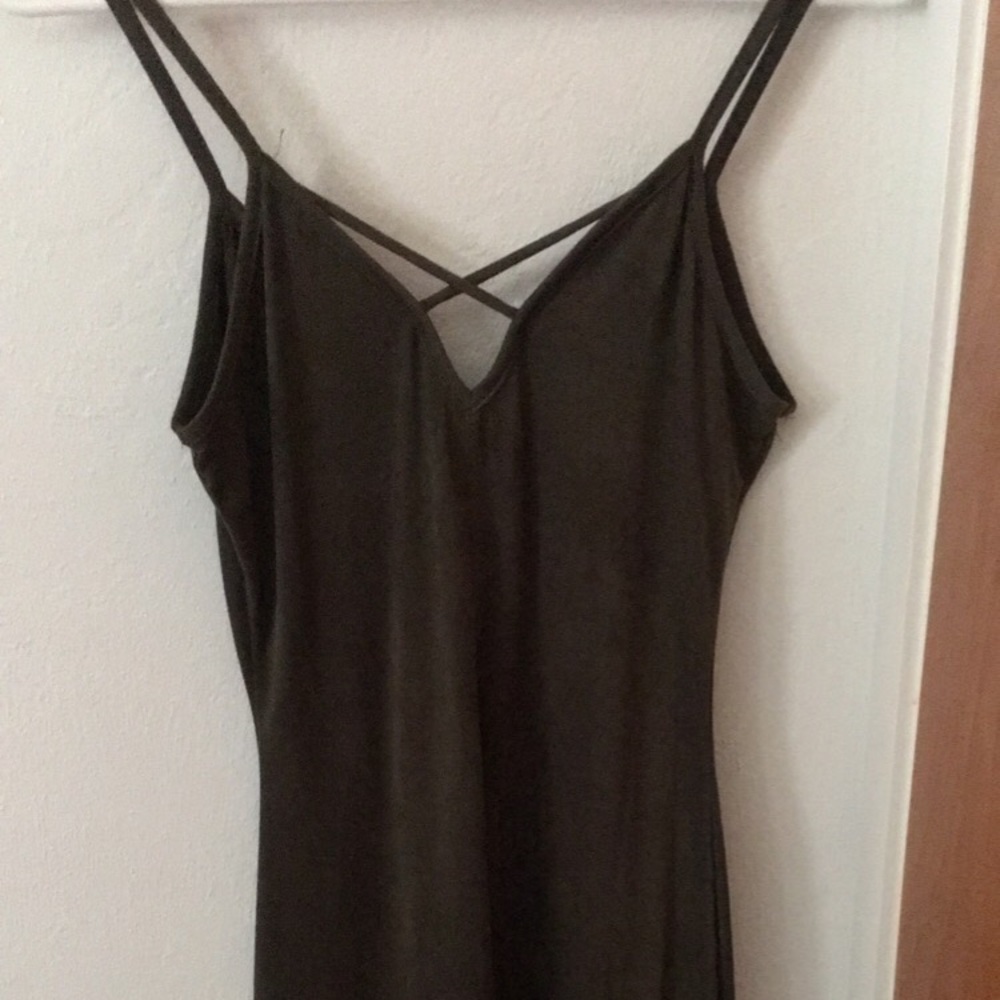Olive green dress