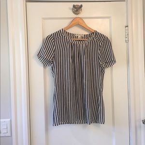 Banana Republic Blue & White Striped Top