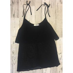 HP 🎉ANINE BING 🖤 Sheer Dotted Lace Camisole