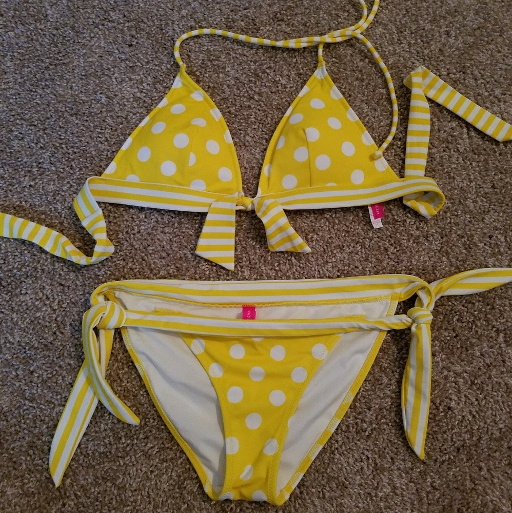 Victorias Secret Yellow Polka Dot Bikini