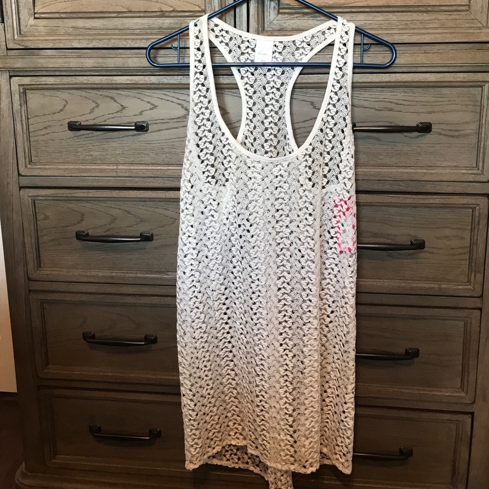 White swimsuit coverup