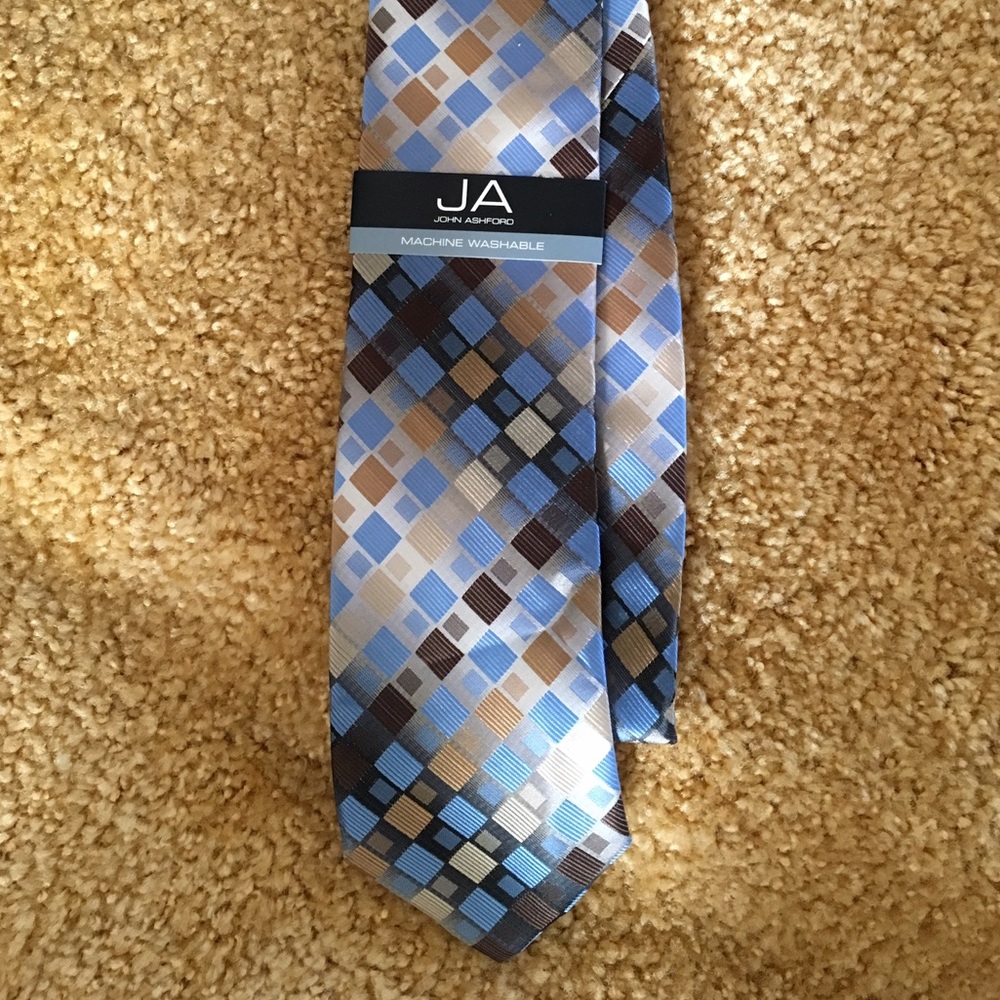 New John Ashford Colorful grey blue and tan retro