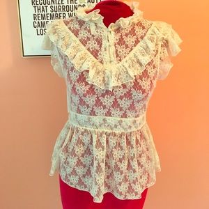 White lace blouse