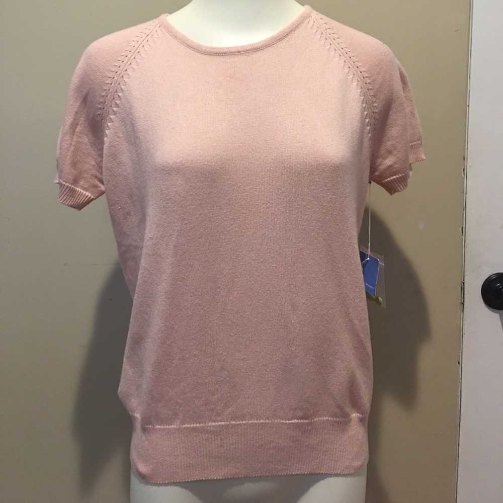 Silk and Cashmere Short Sleeve Top NWT