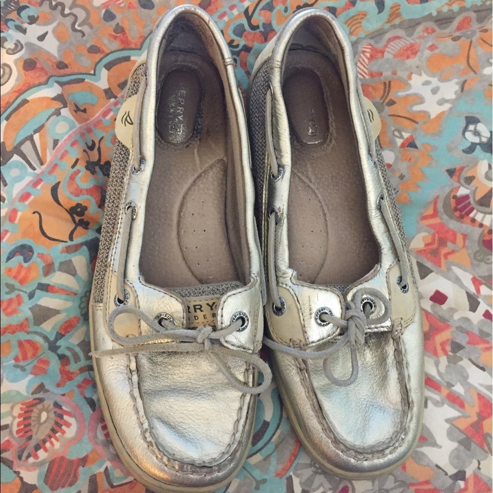 EUC Gold Sperry Topsiders (Size 8.5)
