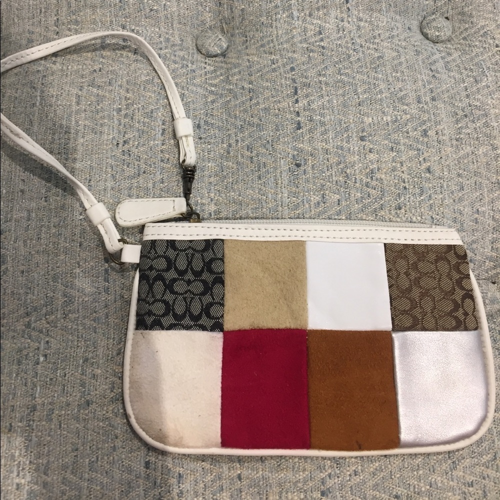 Coach multicolored wristlet