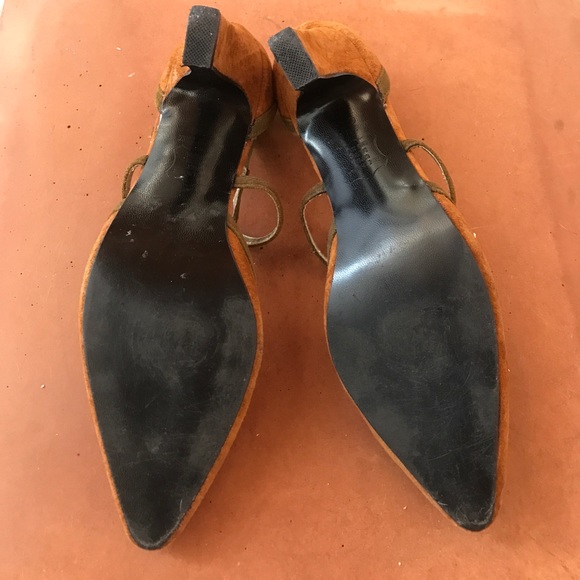 Ann Marino Tobacco Brown Leather Heels - Picture 7 of 8