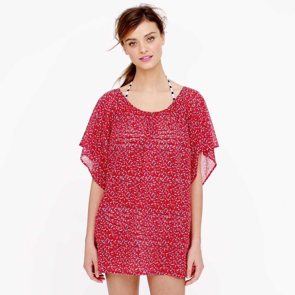J. Crew Caftan Tunic in Rosebud