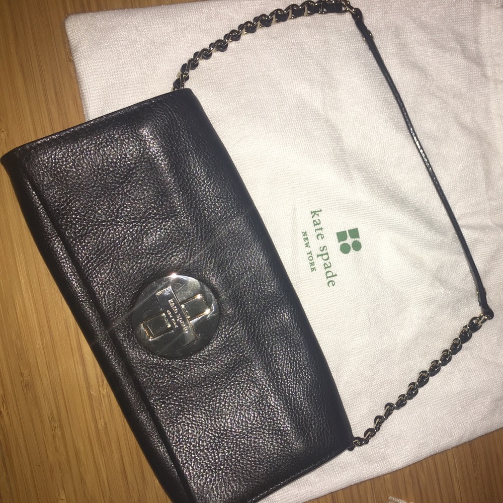 Kate Spade black Clutch with dust bag