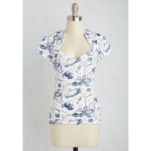 Modcloth squid toile top