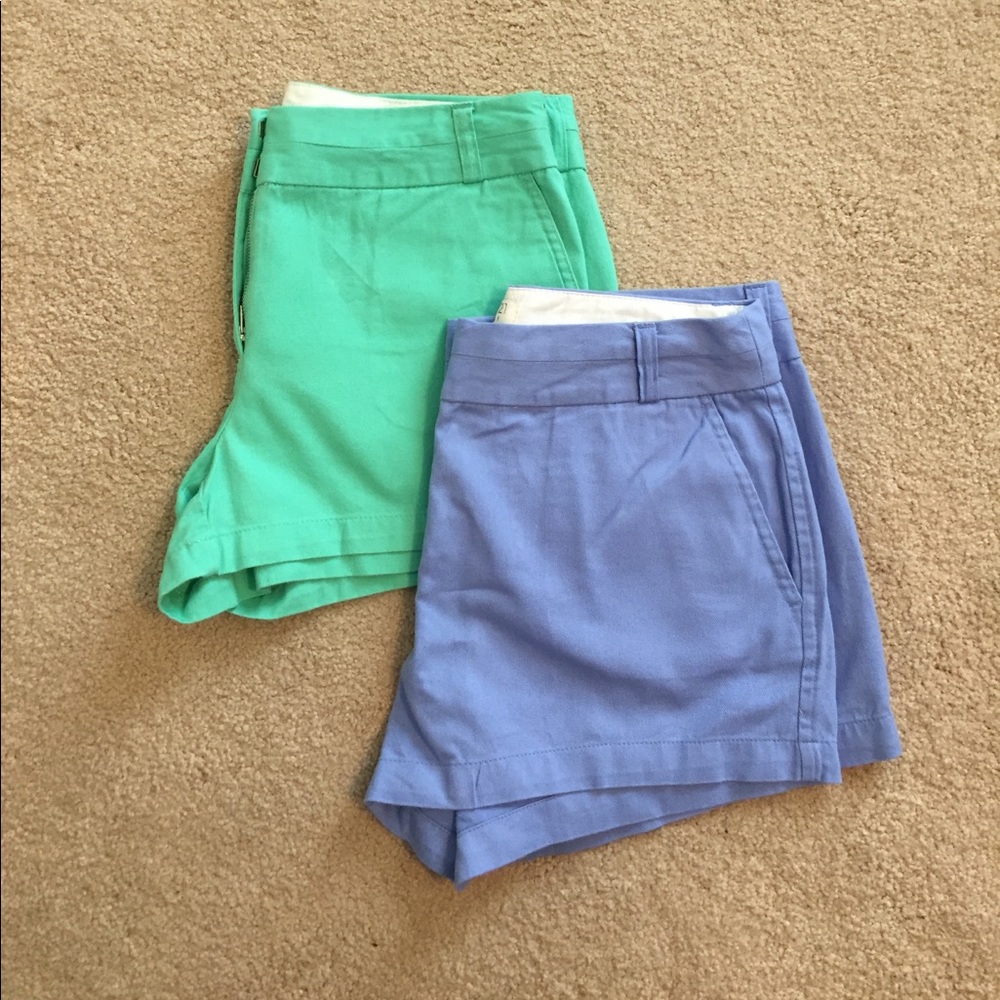 Forever 21 Set of 2 Chino Shorts: Lavender + Teal