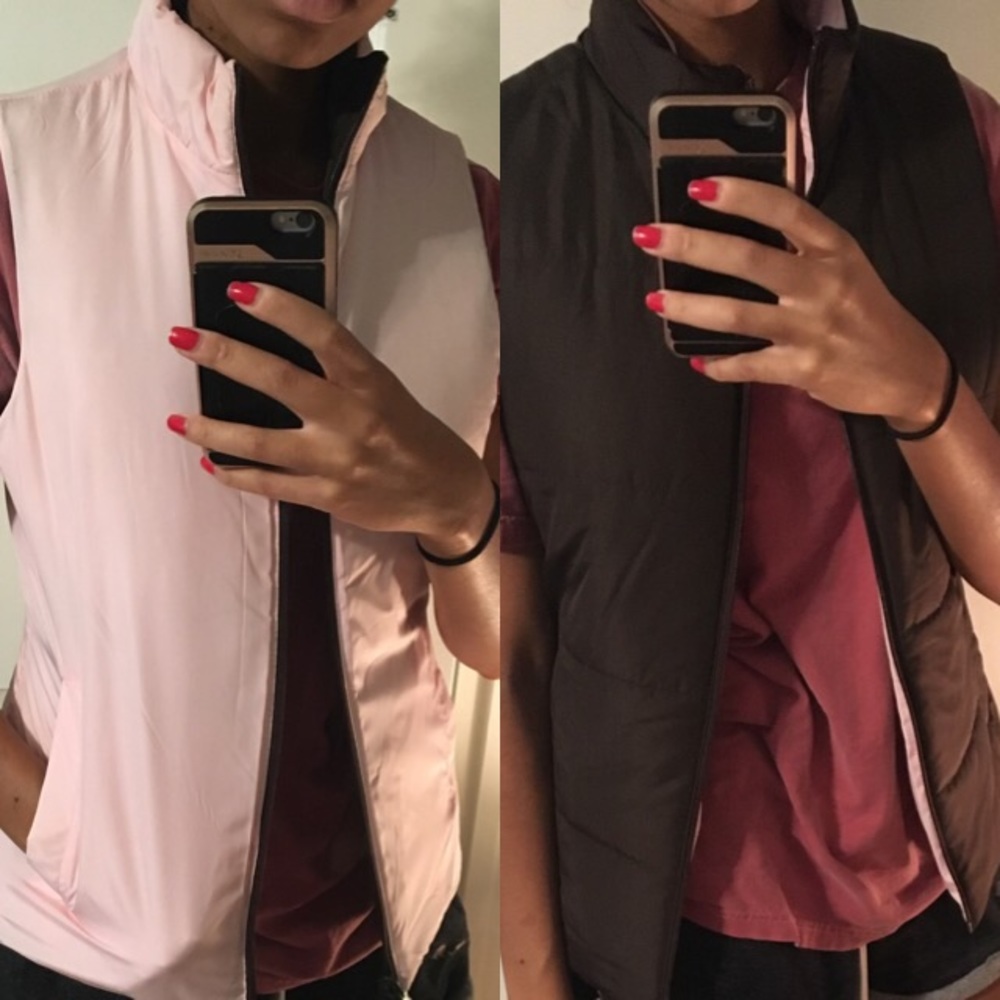 Merona Brown & Pink Reversible Vest