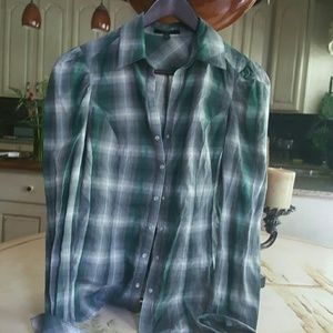 Semi sheer throw over shirt