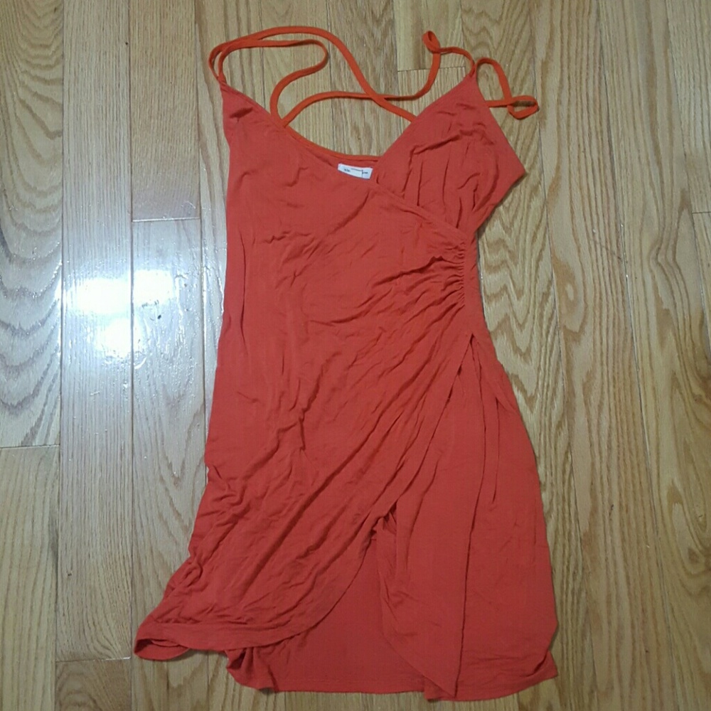 Silence and Noise Soft Gathered Jersey Wrap Dress