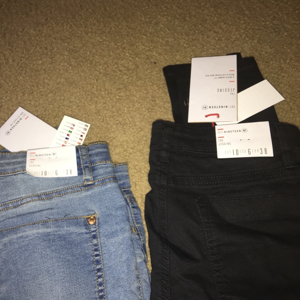 2 BRAND NEW COTTON ON JEANS. NEVER WORN.