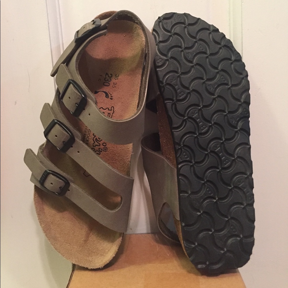 New Birkenstock Birki's Leather Sandals 36 Narrow