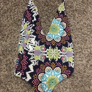 Floral one piece swim
