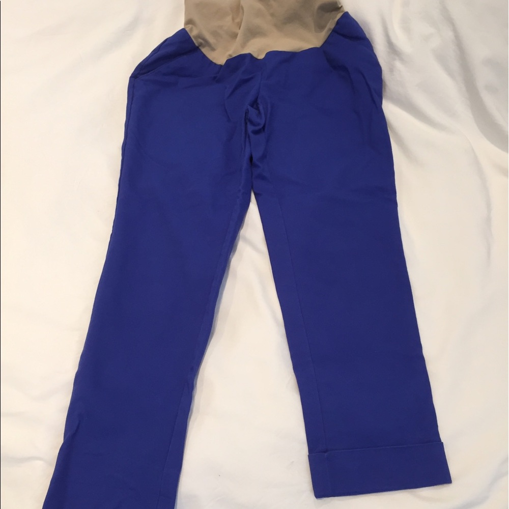 Blue maternity pants