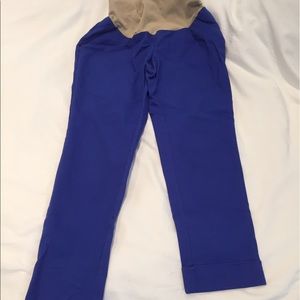 Blue maternity pants