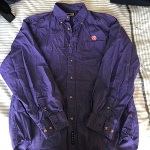 Purple Clemson Tigers Button-Down Shirt