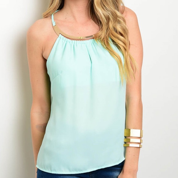 SOLD OUT! Classy Mint Summer Top - Picture 2 of 3