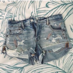 American Eagle festival shorts