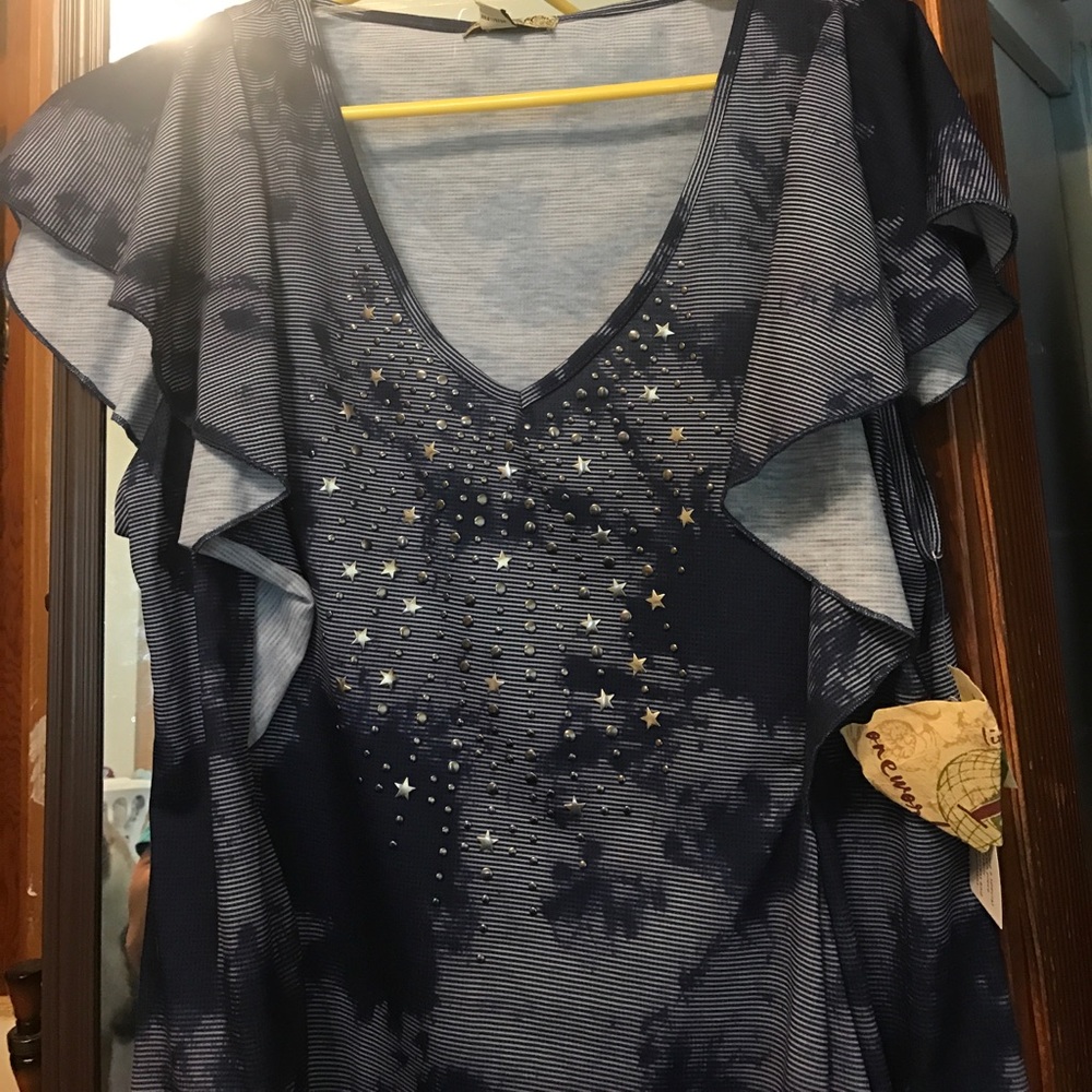 Star accent 4th of July shirt