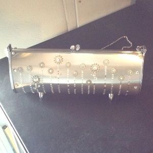 Silver metal purse
