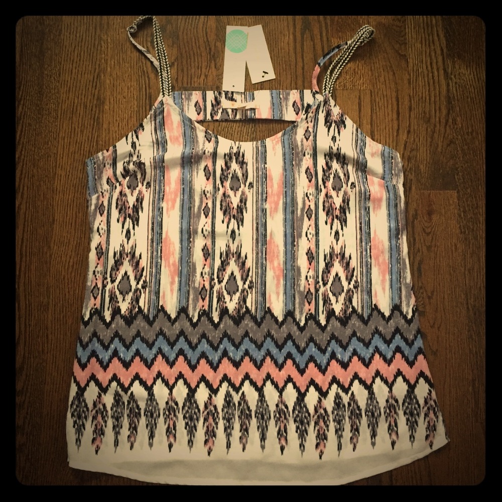 Southwestern Pastel Cut-Out Tank