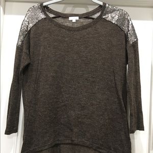 Sweater rhinestone tee