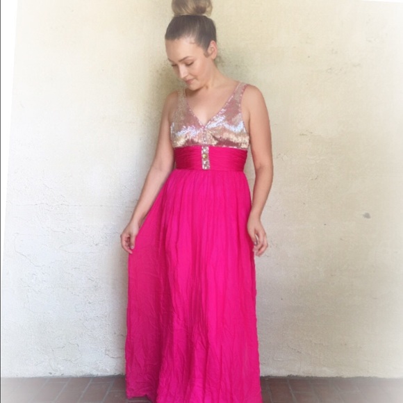 Dresses & Skirts - Formal pink and silver gown