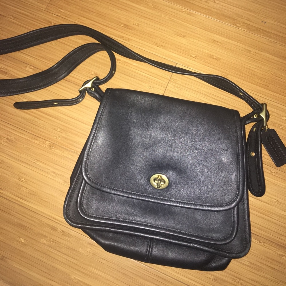 Coach ORIGINAL black bag with gold accents