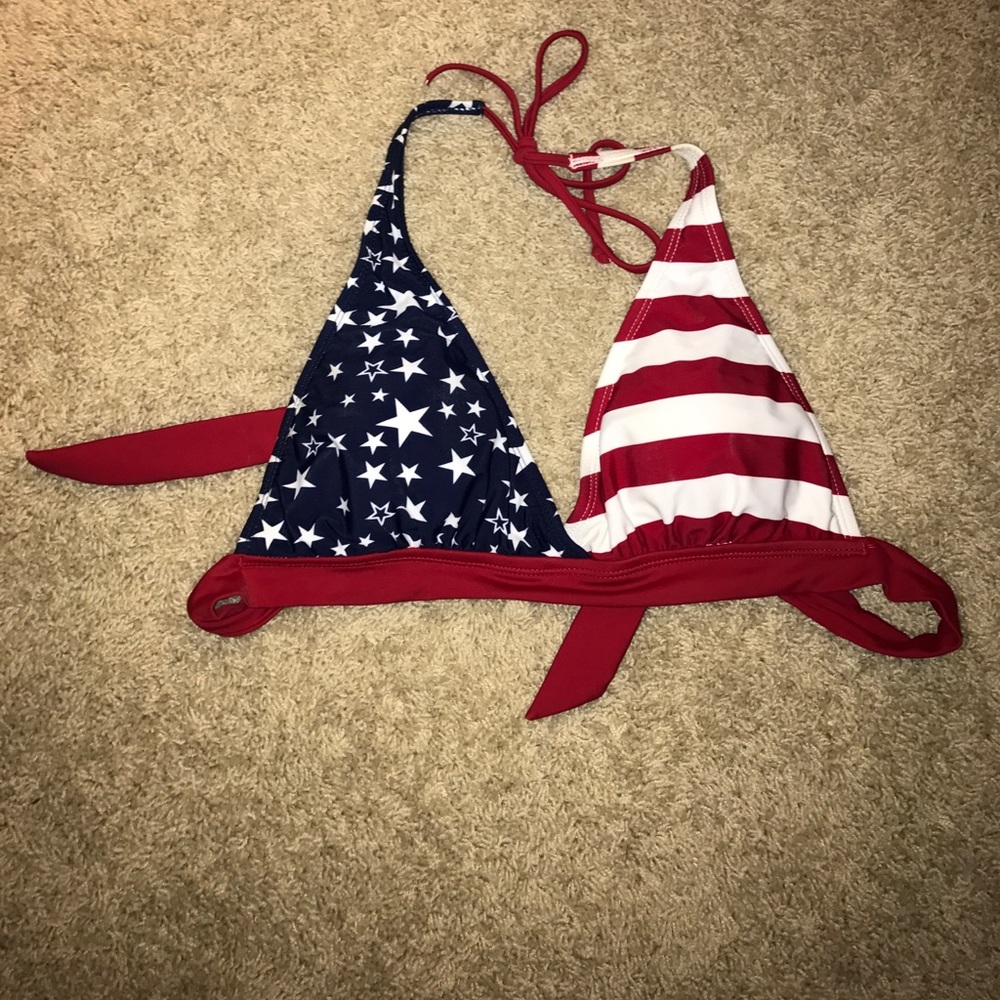 American flag bathing suit top