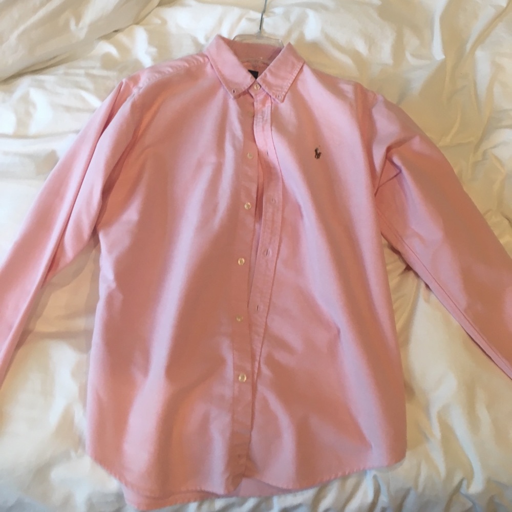 Pink button down used three times