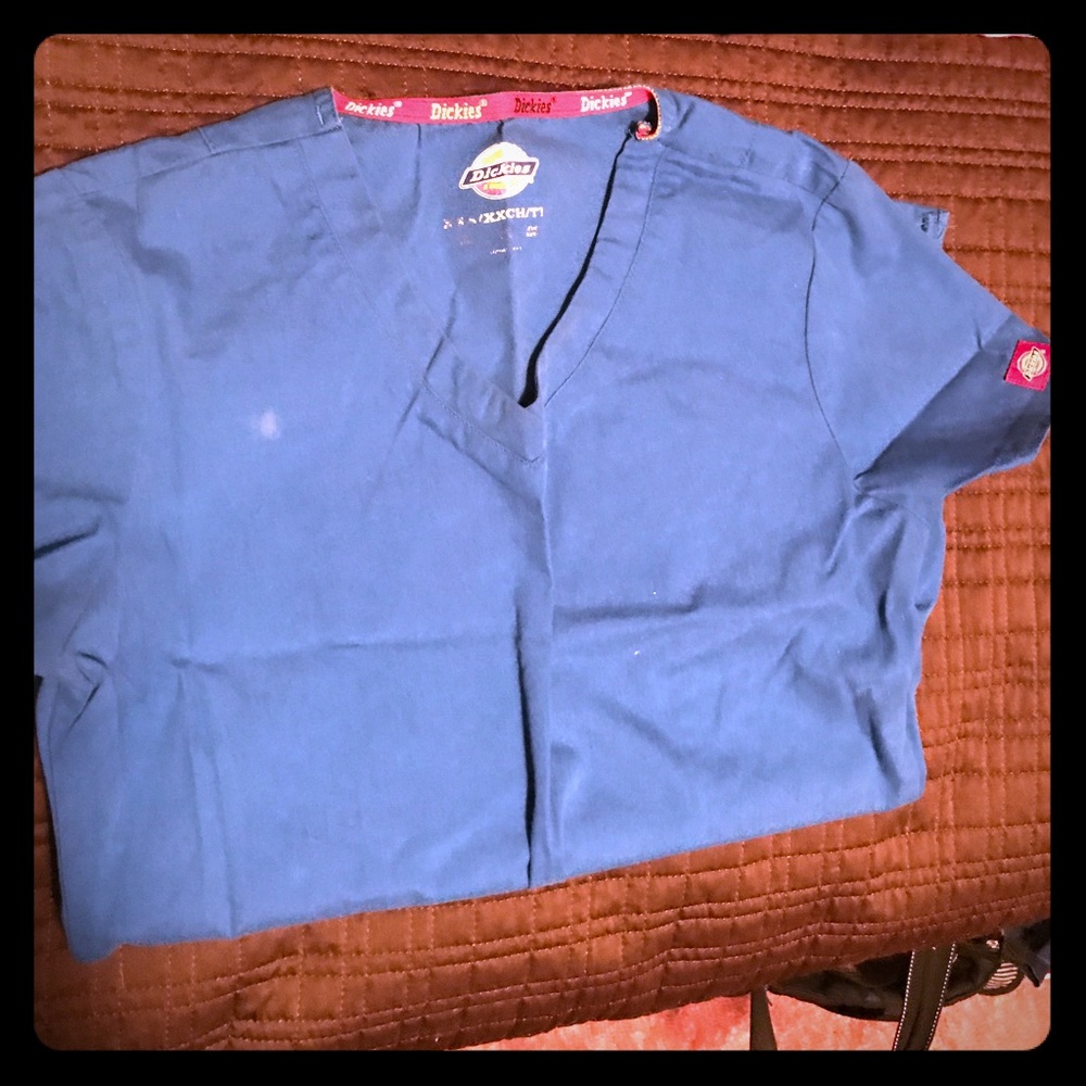 Blue dickies scrub too