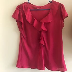 Reddish pink blouse
