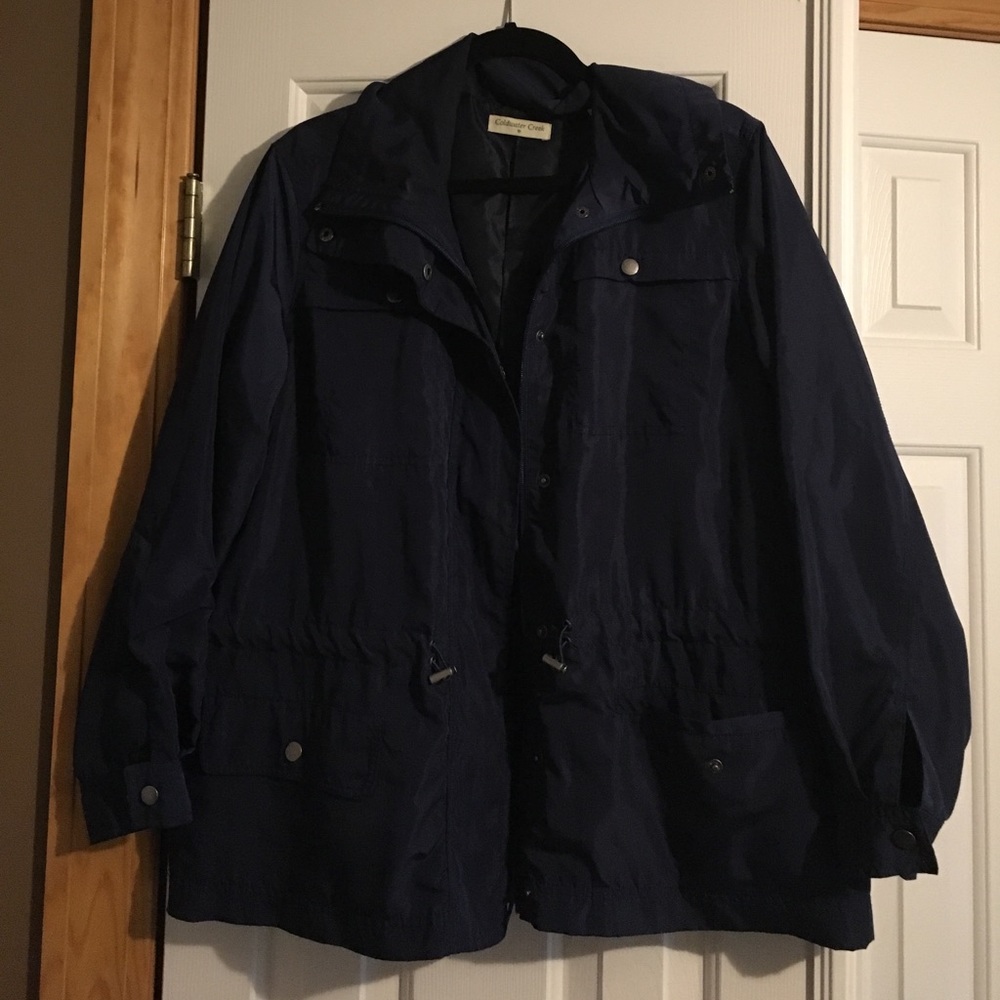 Navy blue jacket rain jacket